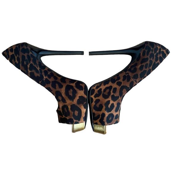 NEW Steve Madden | Niile Leopard Print Peep Toe Stilettos, Size 8 - Picture 5 of 9